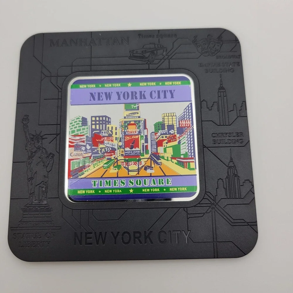 New York City Coasters Set of 6 NYC Landmarks Souvenir Gift Box Modern Decor